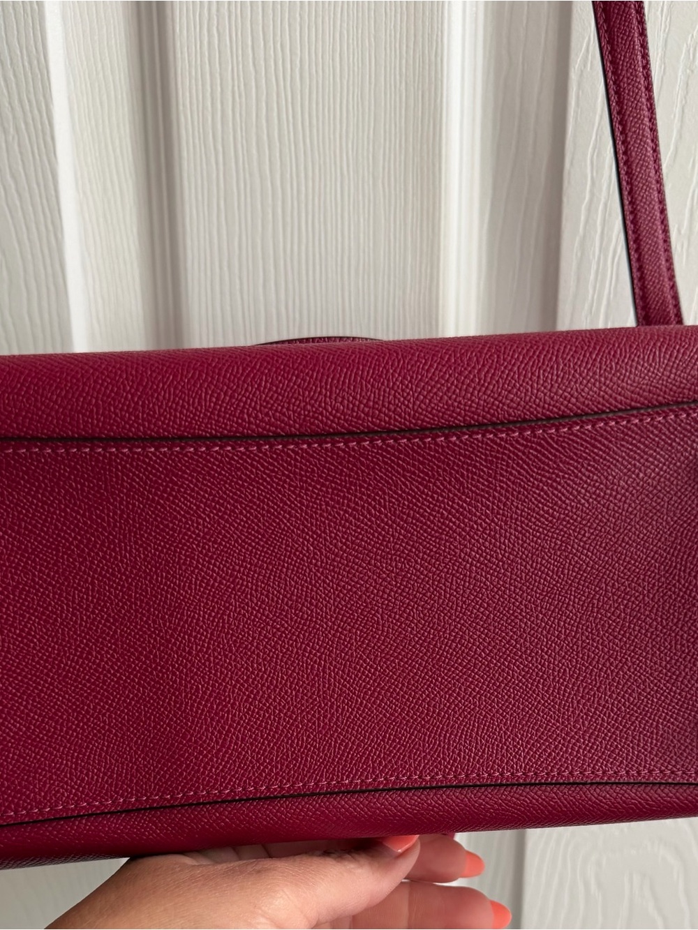 Coach Berry Pink Leather Satchel Crossbody Bag EUC - Picture 9 of 15